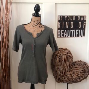 Heritage 1981 Green Short Sleeve Henley